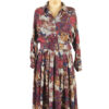 Print tea dress, covered in autumn flowers