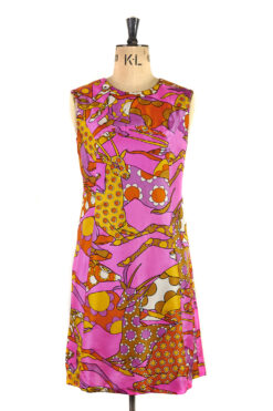 Psychedelic Dress by Saks Fifth Avenue c.1960