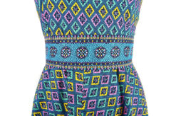 Psychedelic Print Maxi Dress, 70s, Size 8