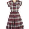 Burns Night Tartan Dress 1950s Dress from Margot and Hesse, demure vintage, quirky print, tartan, cotton vintage dress, best vintage shops in dorset, fun party dress, immaculate vintage, buy new years eve party dress online, high class dresses