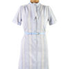Elegant Blue Chevron Print Dress