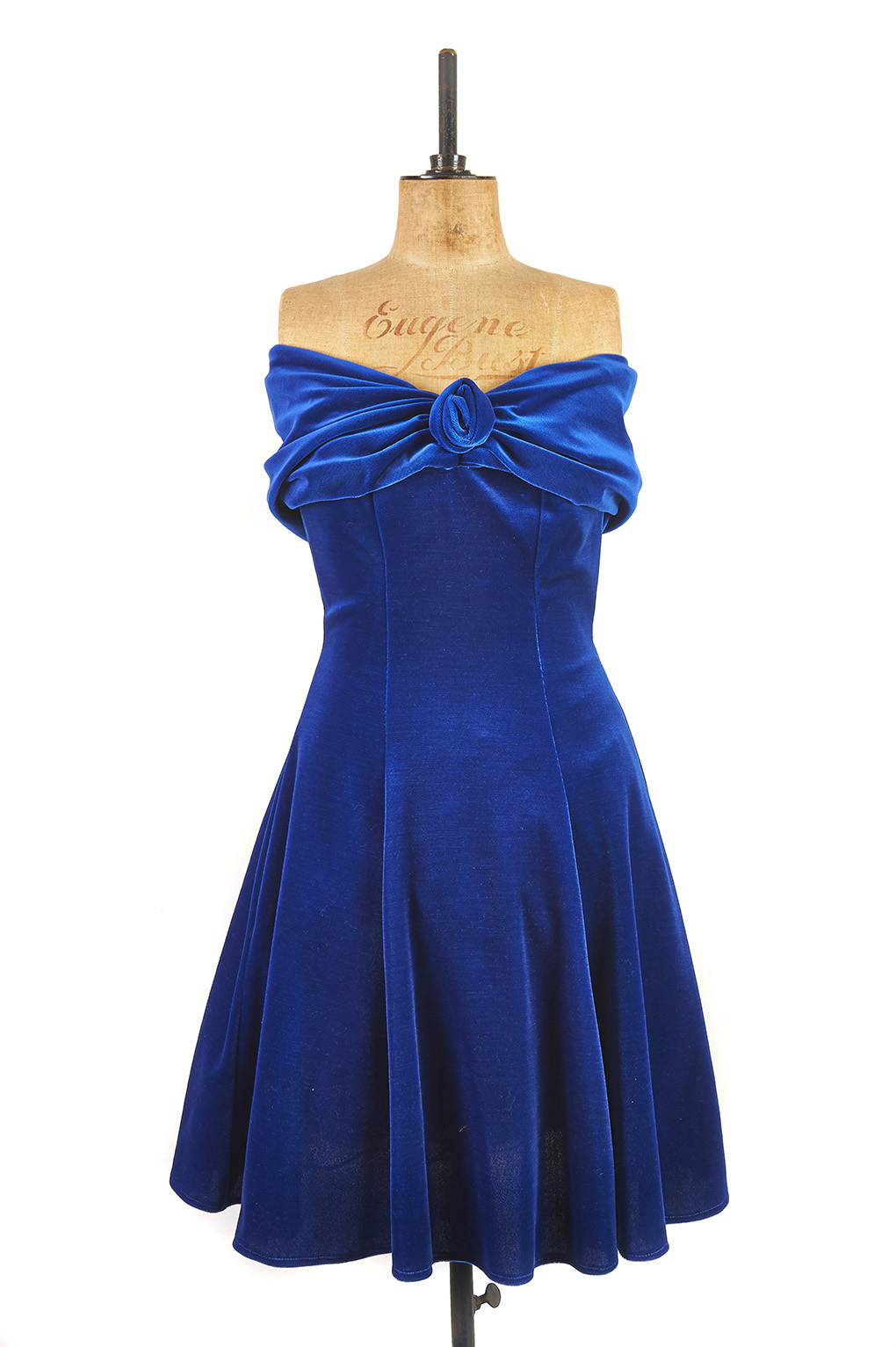 Blue Velvet Dress by Hamells c.1980