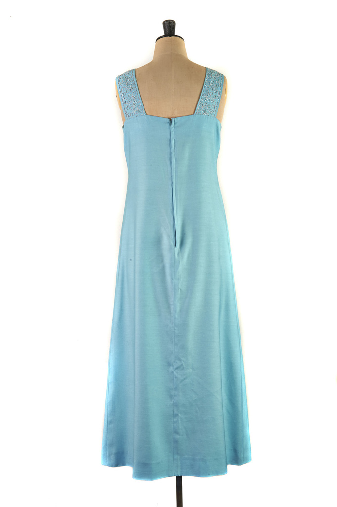 Embellished Blue Gown by Alice Edwards c.1960 | Size 16 - Margot & Hesse